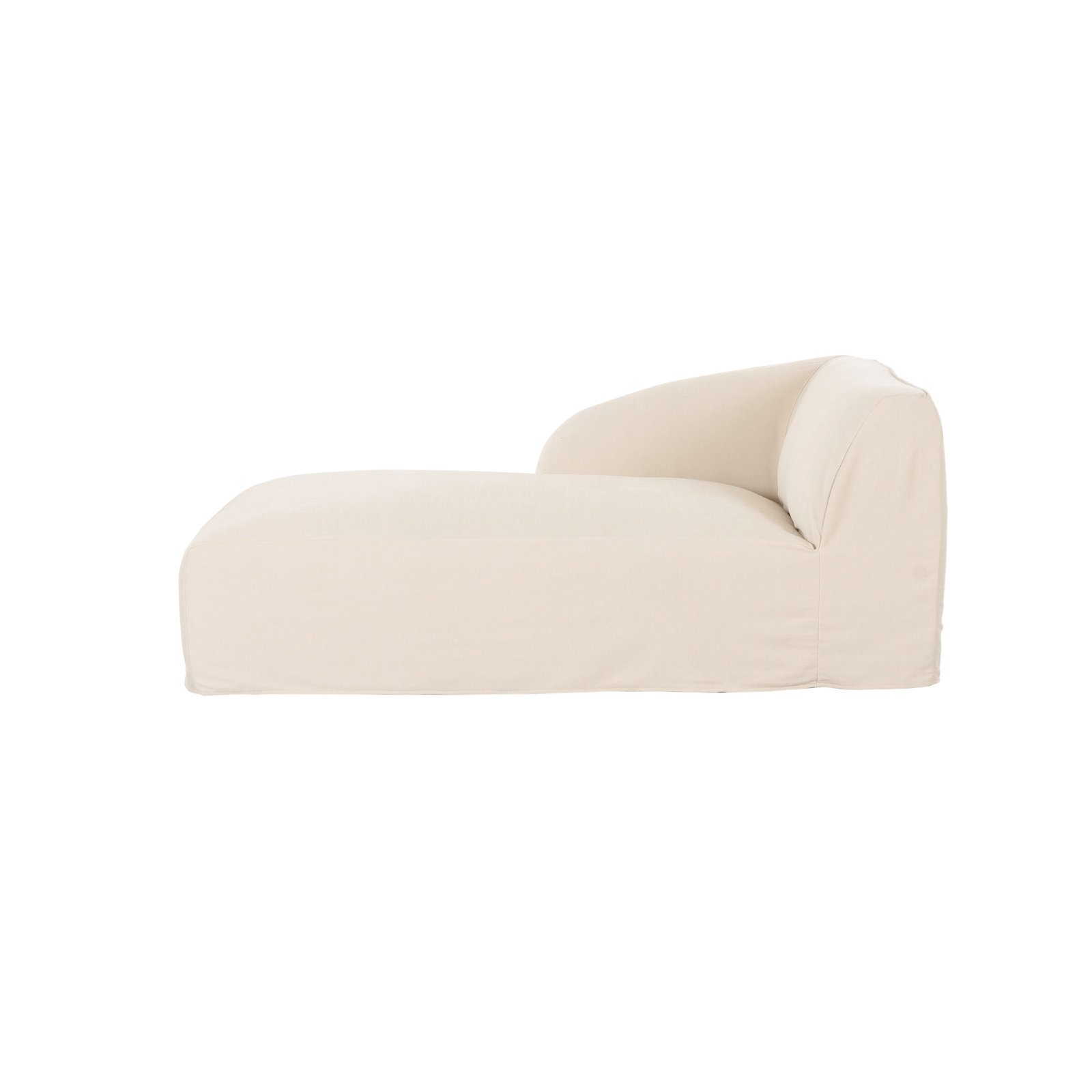 Wilde Left-Arm Facing Chaise Lounge, Cream Veil Canvas