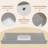  54" x 22" Solid Surface Engineered Stone Bathroom Vanity Top with Integrated Sink Faux Stone Countertop with 4 inch Backsplash for Mordern Barthoom in Gray Speckled Marble