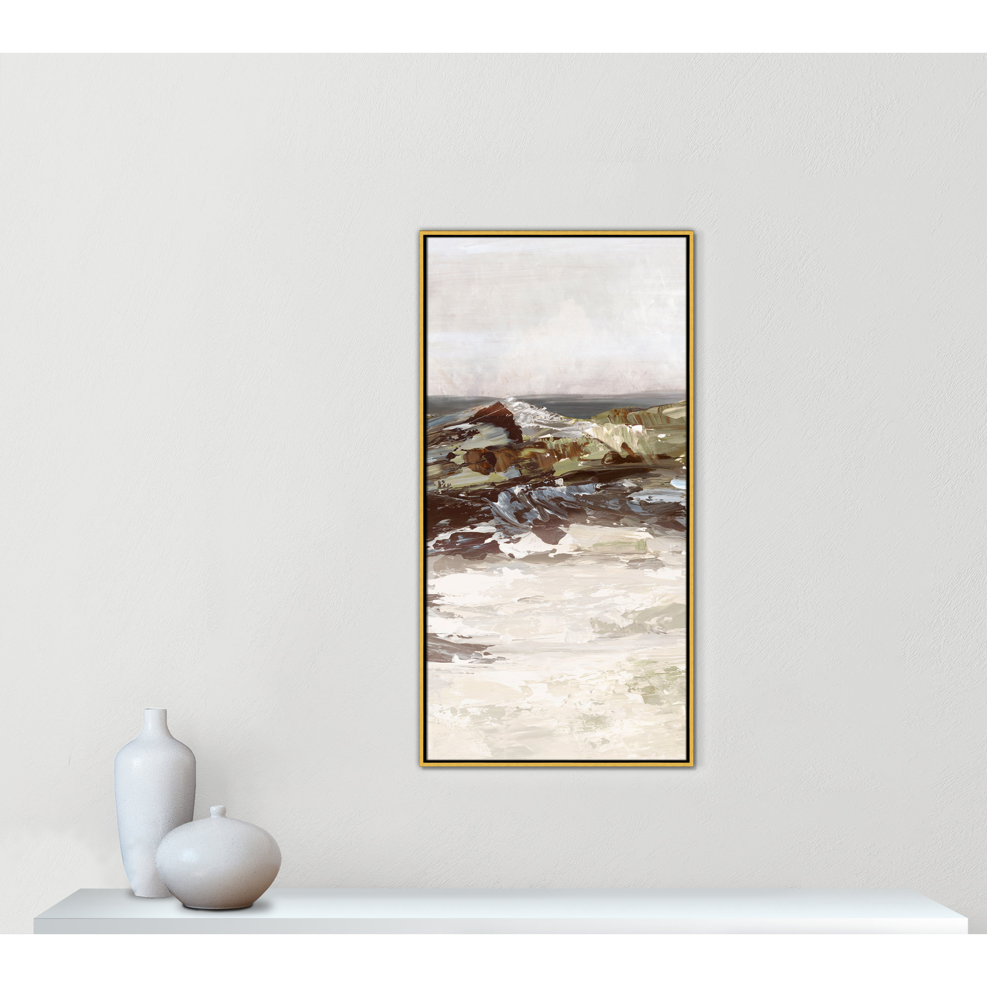 Stoney Peak Print by , 49.5" H x 25.5" W, Gold