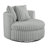 Marbihan Ultra Plush Wide Cord-Like Oversized Swivel Barrel Chair