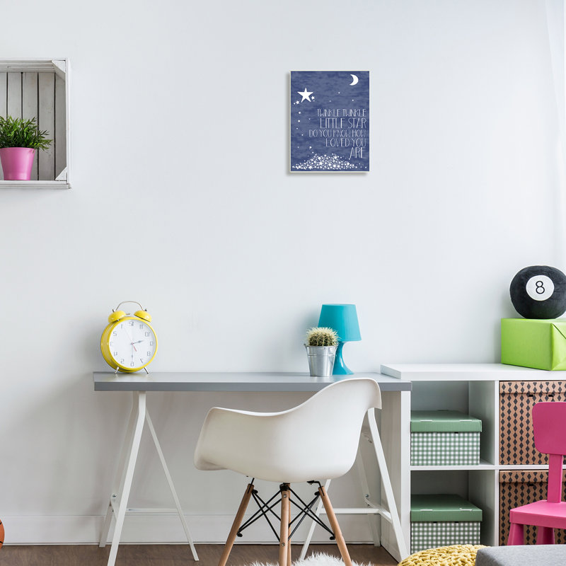 Art textuel sur plaque «Little Star» par Karen Zukowski (Finny et Zook), Plaque murale, H 15 po x l 10 po x P 0,5 po