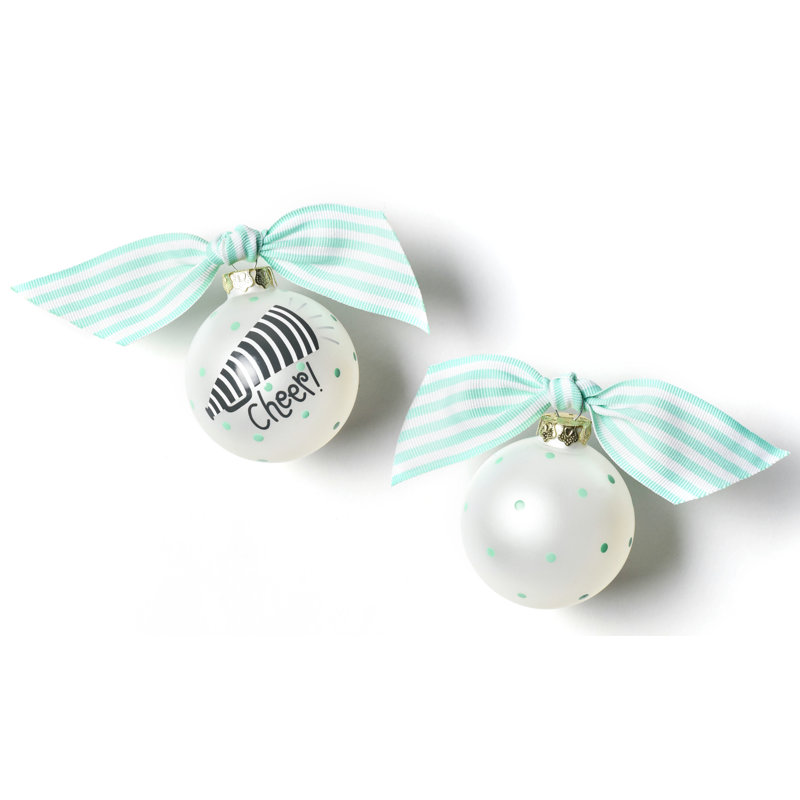Ornement boule en verre cheerleading