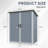 5x3FT Outdoor Storage Shed Waterproof Resin Cabinet with Lockable Doors for Bikes and Patio Furniture (W540S00033)-125753359
