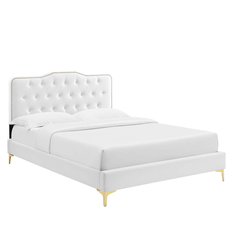 Lit plateforme Amber par Modway, Grand, Gris clair