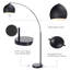 Bonita Arquer 66.93" Arc Floor Lamp, Faux Marble Base and Bell Shade for Living Rooms or Offices-20363676