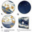 Bleu foncé et or abstrait VI-1502179211-1502179212
