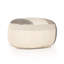 Color Block Round Pouf