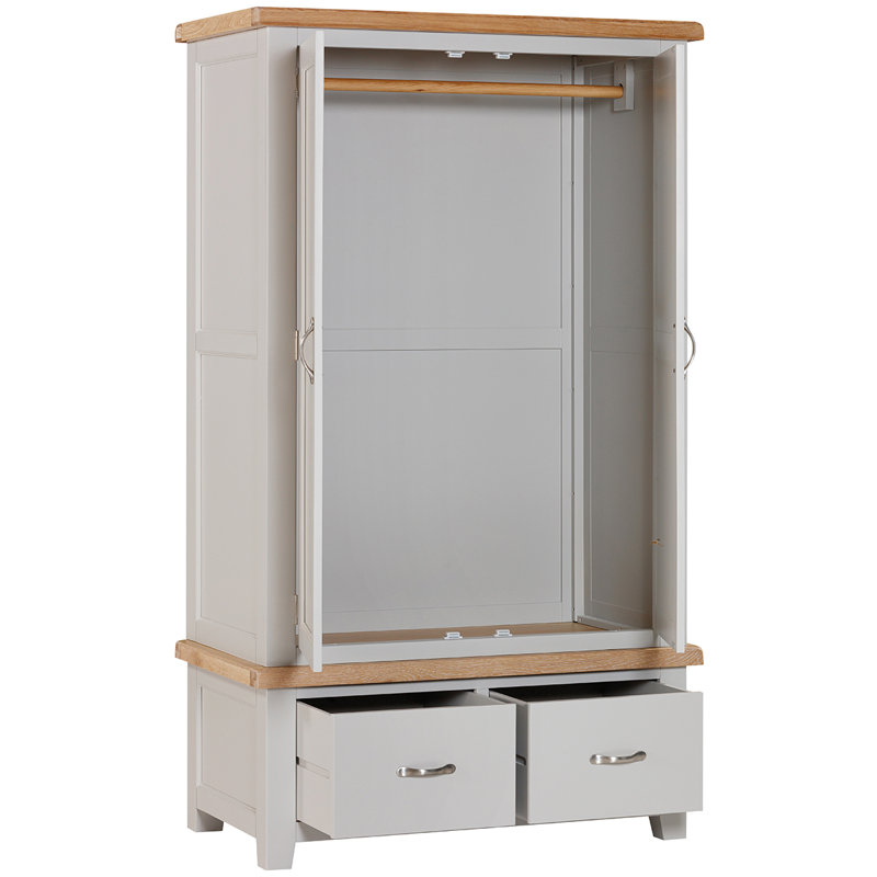 2 Door Solid Wood Wardrobe