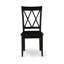 L'ensemble 5 pièces de table et chaises de cuisine comprend une table de salle à manger rectangulaire avec rallonge papillon et 4 chaises en bois massif, noir