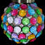 Lumières sphériques suspendues en acrylique de 4 po x 6 po Exhart