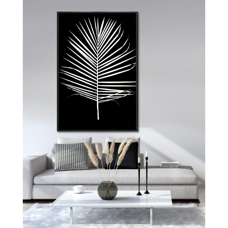 Majesty Palm 2 Print, Black Framed, 40" H x 26" W