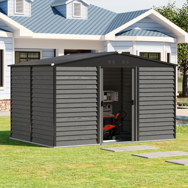 12 x 8FT Outdoor Metal Garden Storage Shed