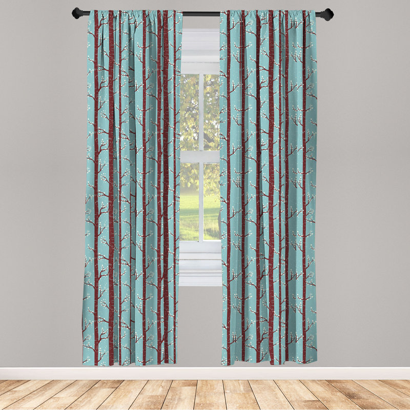 Forest Semi-Sheer Rod Pocket Curtain Panels, 28" x 84"