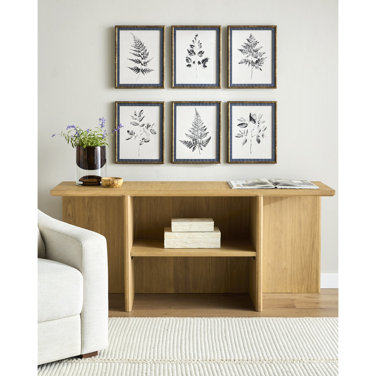 Casein Wall Art Set, Dark Brown