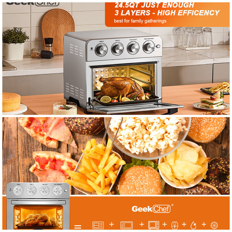 Geek Chef Air Fryer, 6 Slice 24.5QT Air Fryer Toaster Oven Combo, Air Fryer  Oven, 
