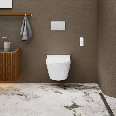 Toilettes bidet suspendues Pur Smart avec actionneur blanc mat