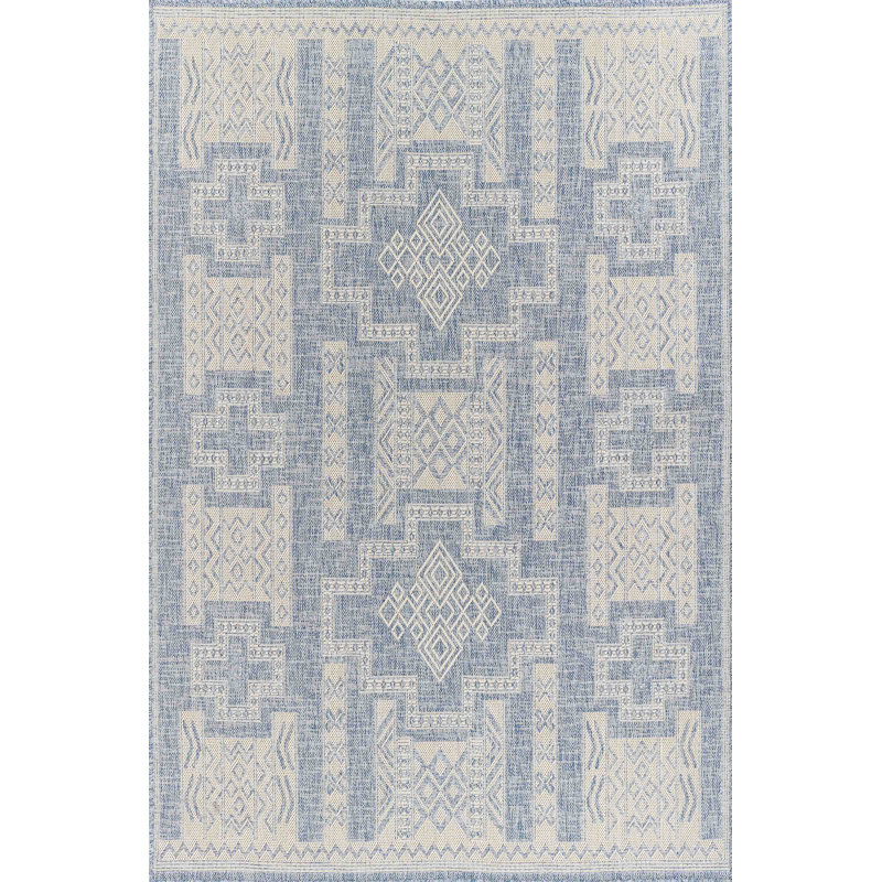Tapis bleu Marzec, Rectangle 5 pi 3 po x 7 pi