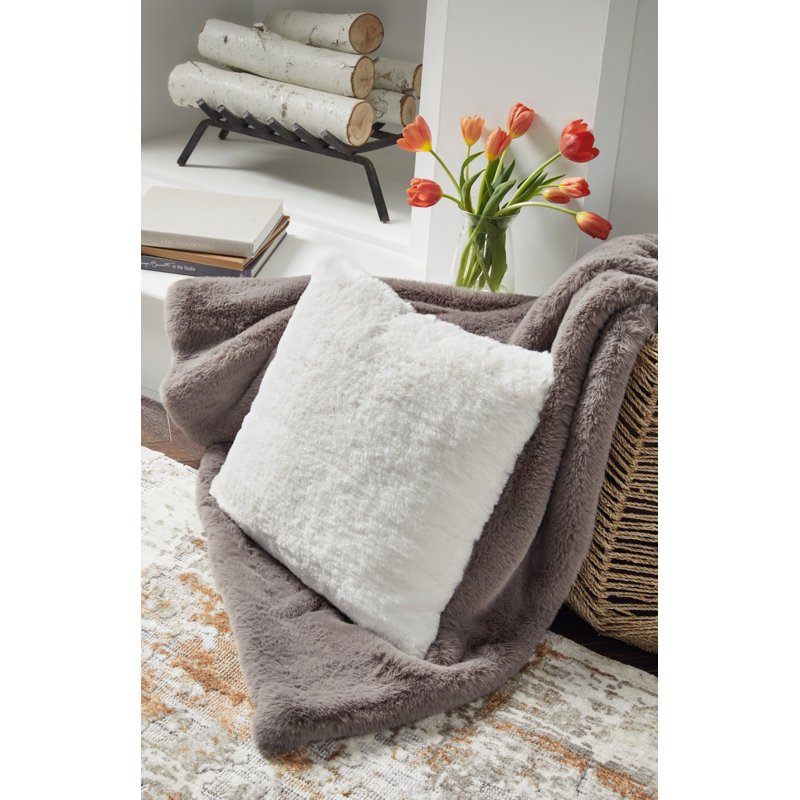 Sceinnker Solid Colour Throw Pillow, White