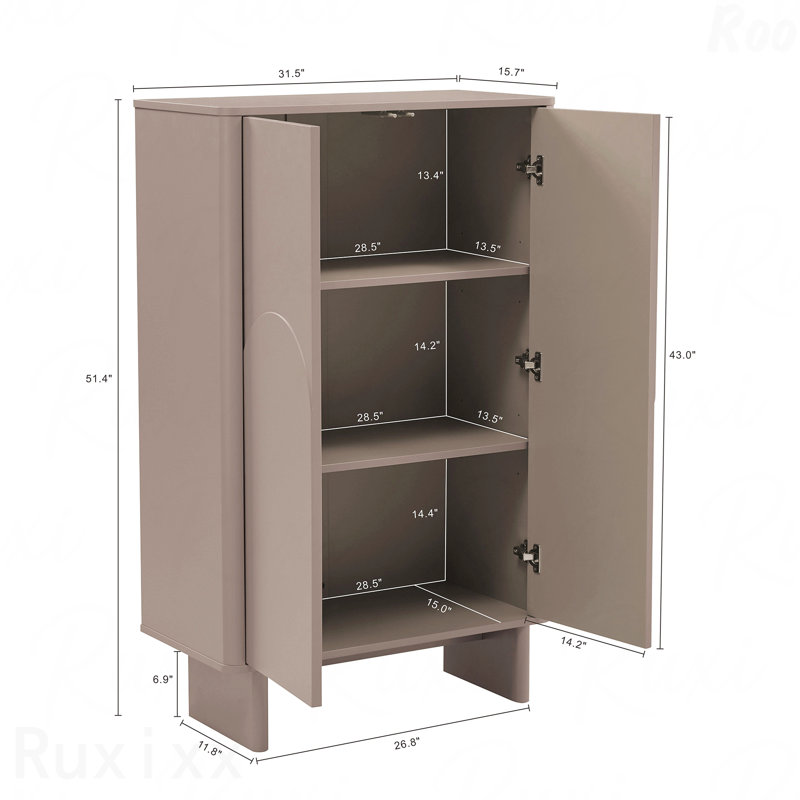 Armoire décorative et rangement Mocha, Moka