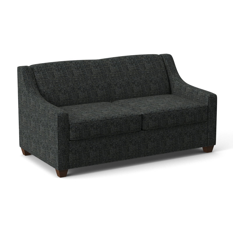 Phillips 68" Recessed Arm Sofa Bed with Reversible Cushions, Connelly Crow, Hybrid, Montana Walnut
