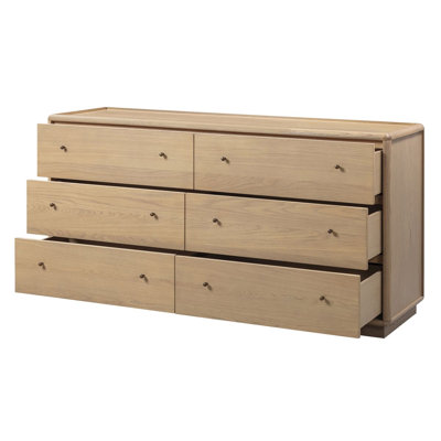 Commode moderne à 6 tiroirs avec coins arrondis