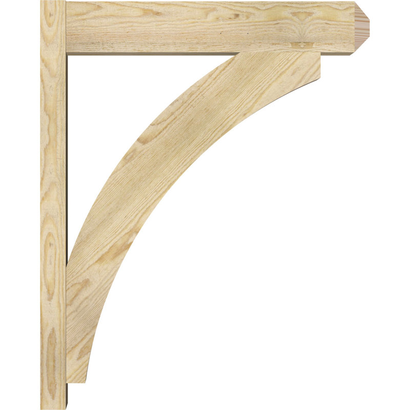 Persienne en bois rustique Thorton Craftsman, Sapin Douglas de 8 po (sciage brut),  P 26 po x H 32 po 