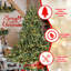 Arbre de Noël pleine forme avec 850 lumières UL, branches mixtes en PE / PVC, 2441 pointes, base large pour les espaces spacieux, structure à charnières, support en métal stable-252057857