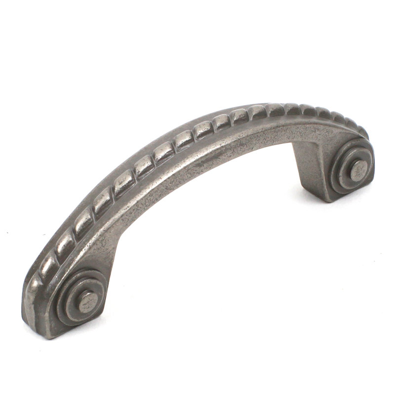 Antique Pewter 3'' Traditional Arch Pull with Mounting Hardware