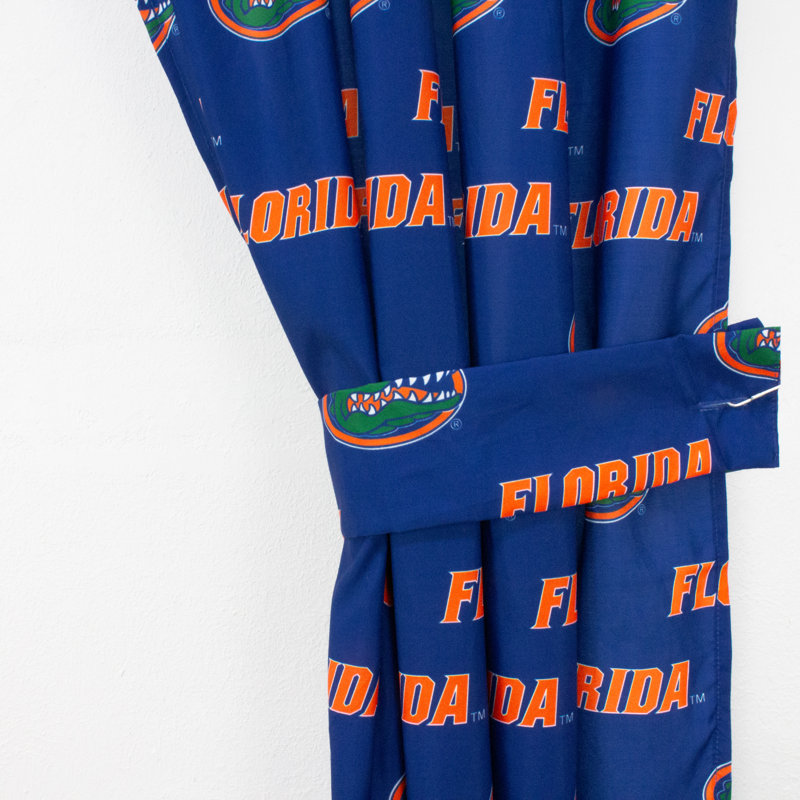 NCAA Semi Sheer Curtain Pair, 42" W x 84" L