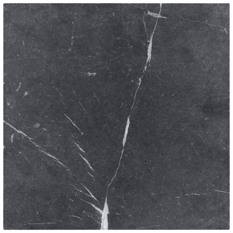 Avanti 12x12 Tumbled Marble Tile, Nero Marquina