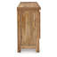 Console de style artisanal 68 pouces en bois de manguier massif, finition brune