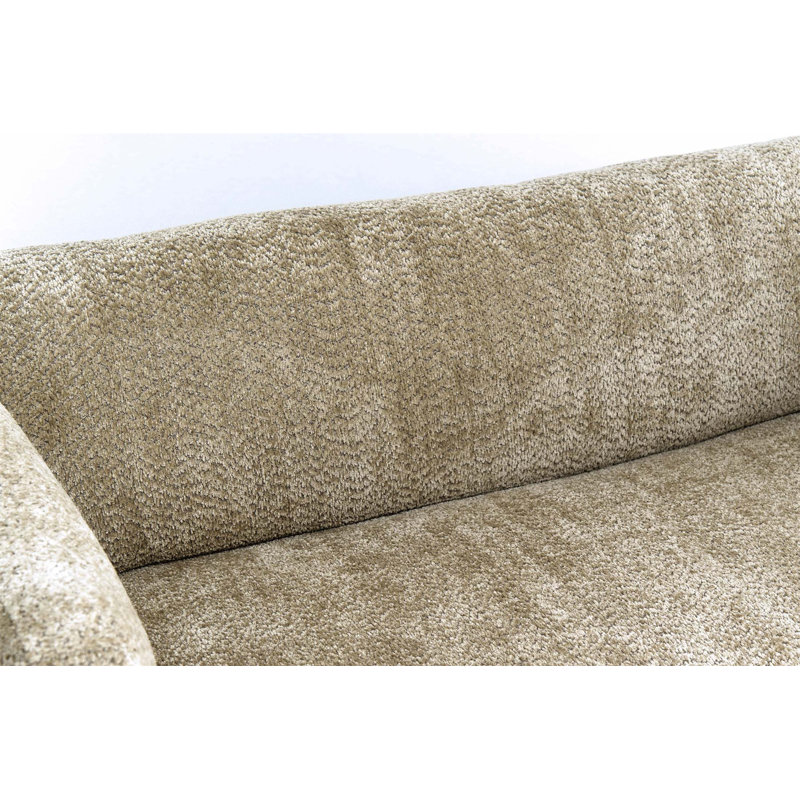 Canapé moderne deux places en tissu chenille avec coussin amovible, idéal pour le salon, le bureau ou la détente. Design élégant et peu encombrant.