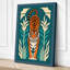 Tiger in Symmetry Art Deco - Wrapped Canvas-1087517696-1087517702