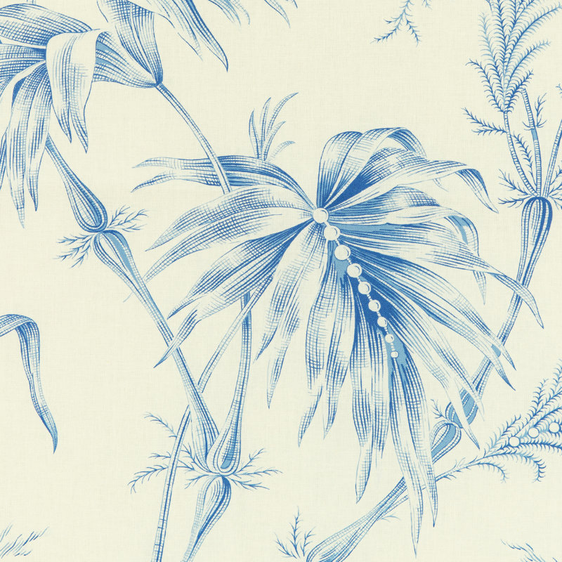 Louverne Lauziere 100% Cotton Fabric, Blue