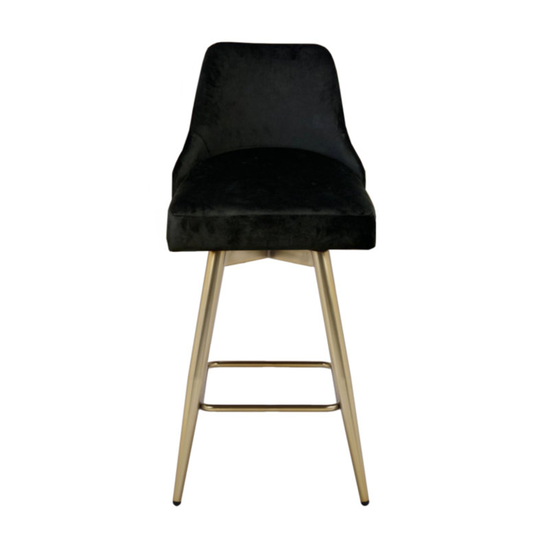 Anglemont Mid-Century Stool, Black
