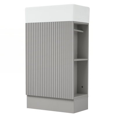 Armoire de salle de bain avec tablette à deux niveaux