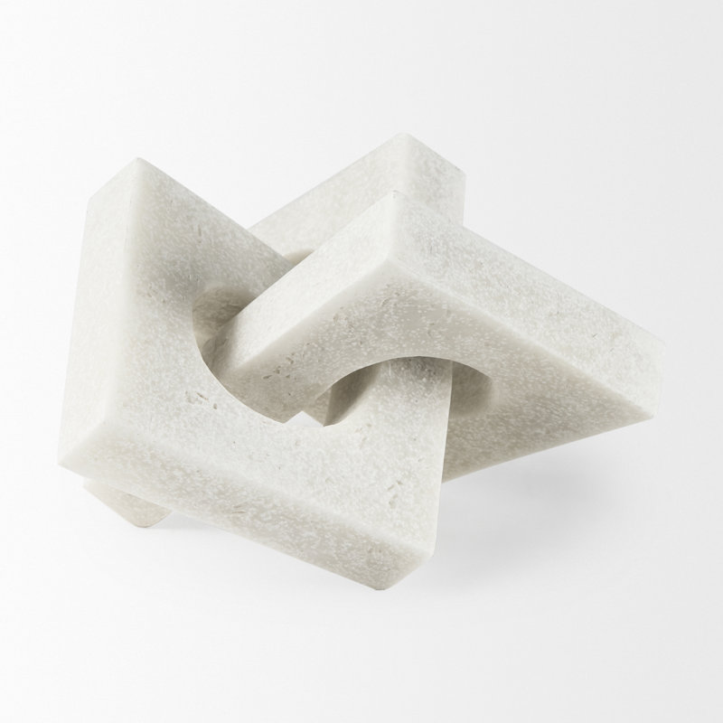 Sculpture Arvis, Blanc, H 4,53 po x l 7,28 po x P 6,85 po