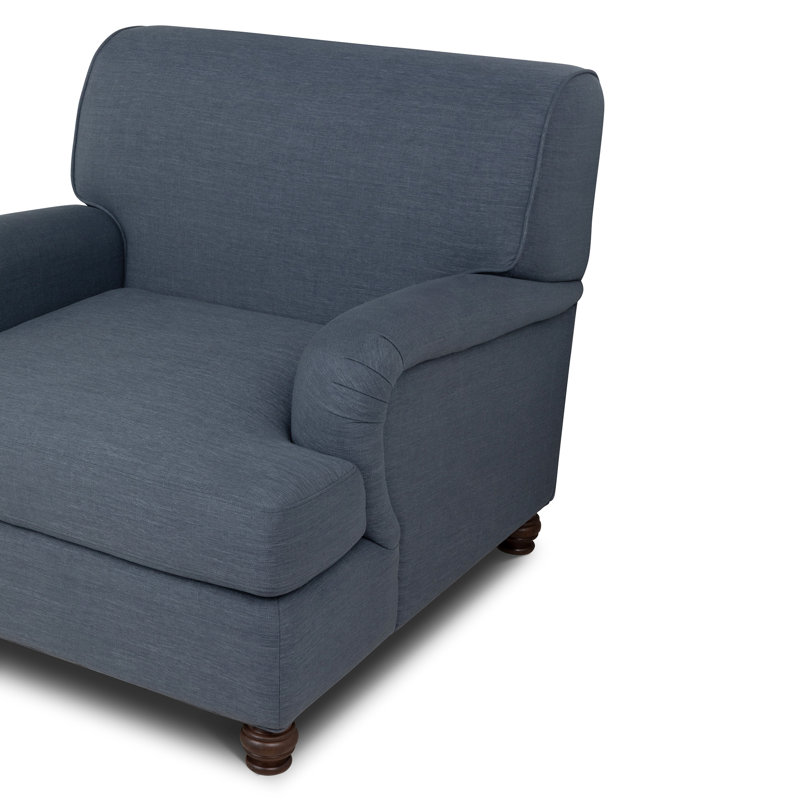 Kenwood Occasional Chair, Mocha, Heathered Navy