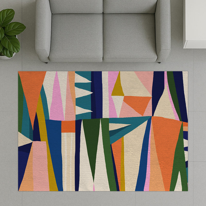 Abstract Area Rug, Rectangle 90 x 150 cm