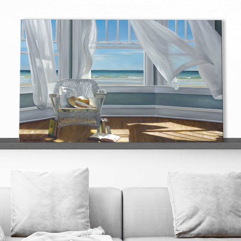 " Gentle Reader " by Karen Hollingsworth, Wrapped Canvas, 36" H x 60" W x 1.5" D