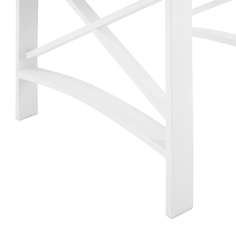 Table d'appoint en métal Archmere, Blanc