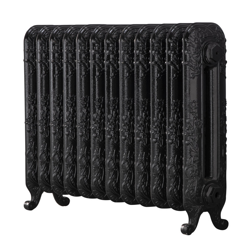 Aanya Horizontal Radiator, Black Primer, 597mm H x 814mm W x 175mm D