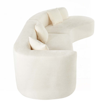 2-Piece Sectional Sofa with 3 Pillows
