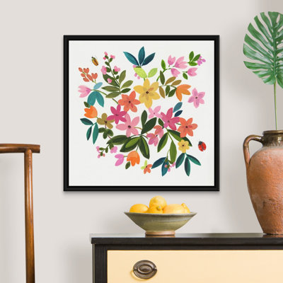 "Folky Flowers II" par Asia Jensen, reproduction d’art sur toile