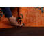 Tapis orange en laine noué à la main de conception unique 5 pi 6 po x 8 pi 5 po