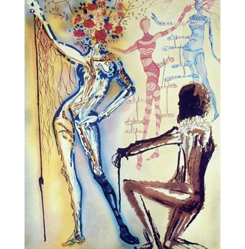 Ballet de fleurs, H 18 po x l 14 po