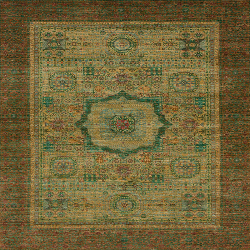 Abstract Indoor Rug, Square 7'