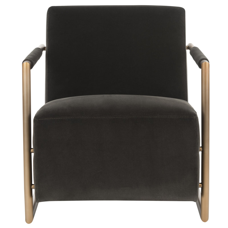 Fauteuil en velours Ivan