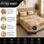 Polyester Block Print Duvet Cover Set with Pillowcases Included-131013259