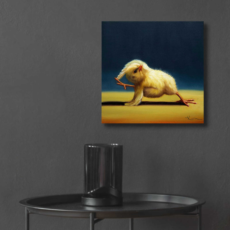 «Yoga Chick Bind» par Lucia Heffernan, H 12 po x l 12 po